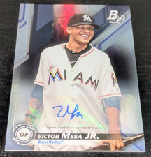 Victor Mesa Jr. Miami Marlins RC 2019 Bowman Platinum TOP-14 Autograph Auto