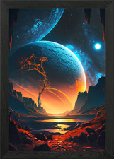 Twilight Cosmos Gerahmtes Wandbild Poster Leinwanddruck Bild