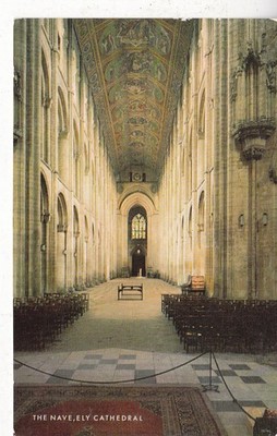 Ely Kathedrale Das Kirchenschiff Cambridgeshire Postkarte verschickt 1969 Knick