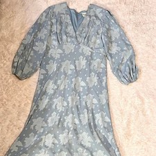 Dusty blue burnout floral feminine