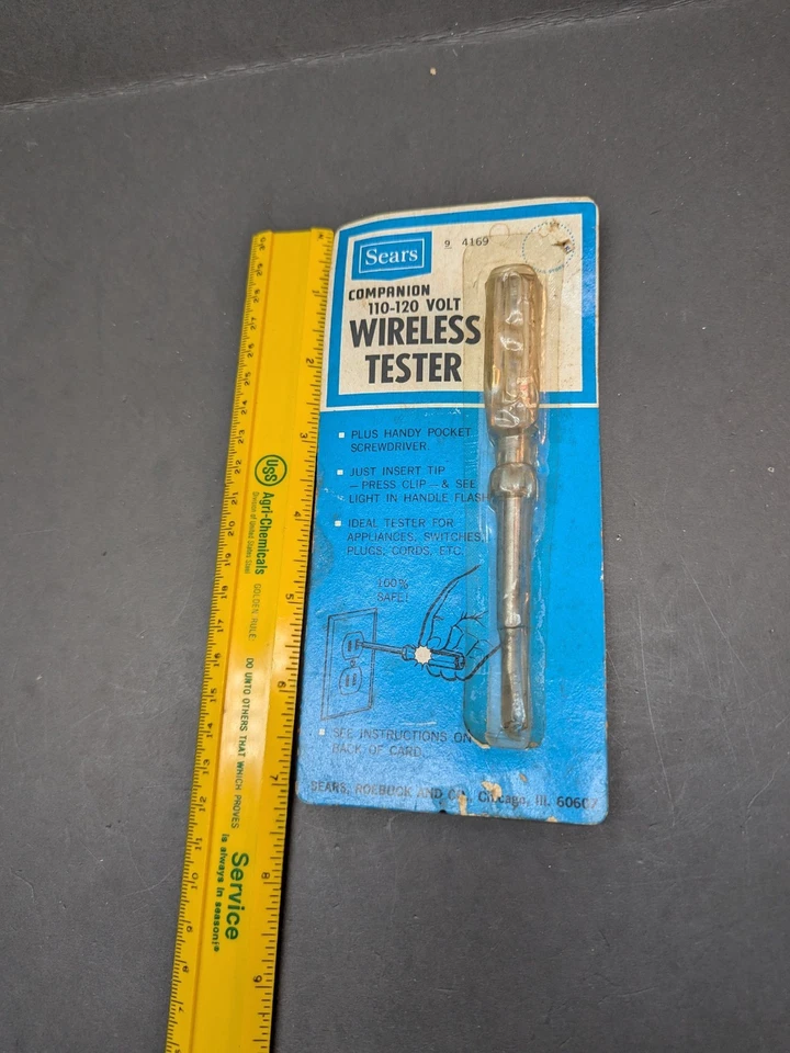 Probador inalámbrico eléctrico automotriz SEARS 110-120 voltios #4170R nuevo de stock Foto 3 de 3