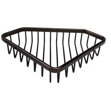 Signature Hardware 215283 Solid Metal Corner Shower Basket - Oil Rubbed Bronze