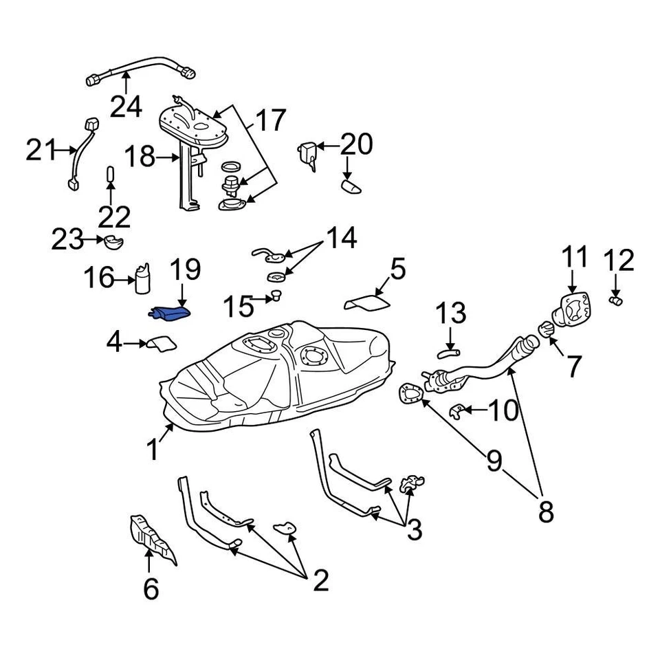 For Toyota Tacoma 1995-2004 Toyota 2330062010 Fuel Filter - Image 2 of 2