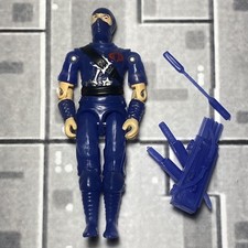 G I Joe Black Major Custom Cobra Storm Shadow Blue Color Change Ninja 3.75"