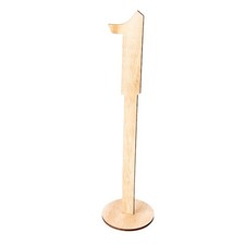 Natural 20 Wooden 11" Table Numbers 1-20 Set on Sticks Round Holder Base Party