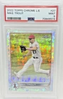 Mike Trout 2022 Topps Chrome Logofractor #27 Base Refractor PSA 9 Mint Angels