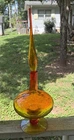 Mid-Century Blenko Glass Decanter Wayne Husted Design - Amberino Tangerine