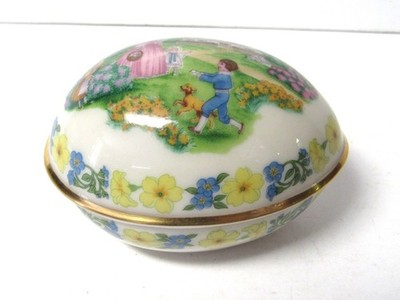 LENOX EASTER EGG FINE PORCELAIN TRINKET BOX LIMITED EDITION - 1986