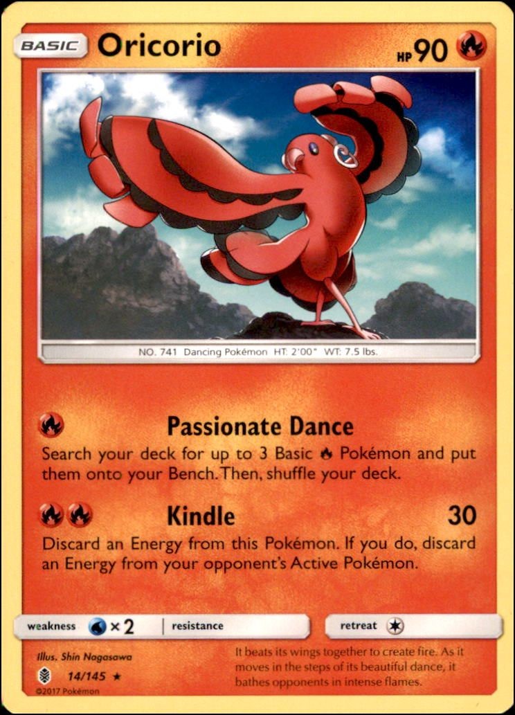 Pokemon - Oricorio (14) #14/145 - SM - Guardians Rising Rare