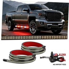 2pcs 70 Inch Running Board Lights 1152 Led Emergency Lights For Redwhite