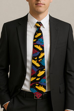 The Beatles Yellow Submarine Necktie Silk 60"x4" Manhattan Menswear Music Retro