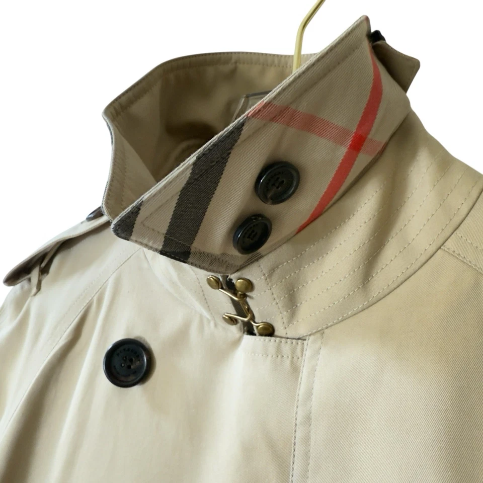 Gabardina Burberry “The Westminster” beige forro a cuadros hecha en Inglaterra talla 8 Foto 3 de 4