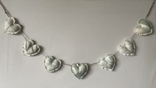 Heart Garland Bunting in Laura Ashley Hedgerow Green Fabrics ~ Handmade 