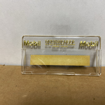 Vintage New Old Stock Mobil Spot Check Gas Station Tag