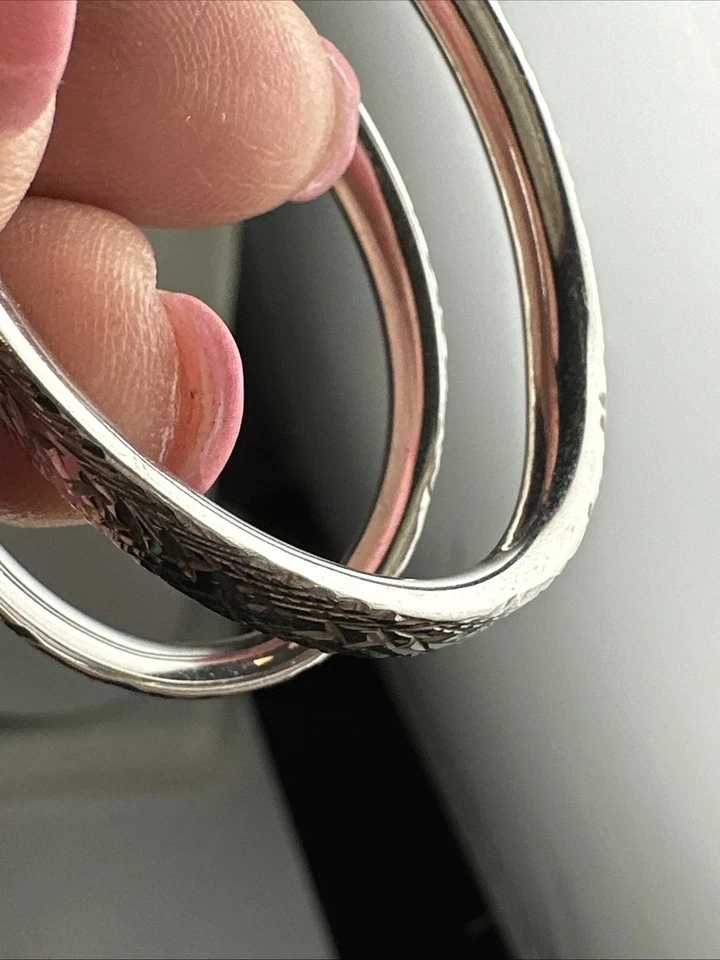 925 JCM Sterling silver twisted sterling pierced hoop earrings - Image 4 of 4