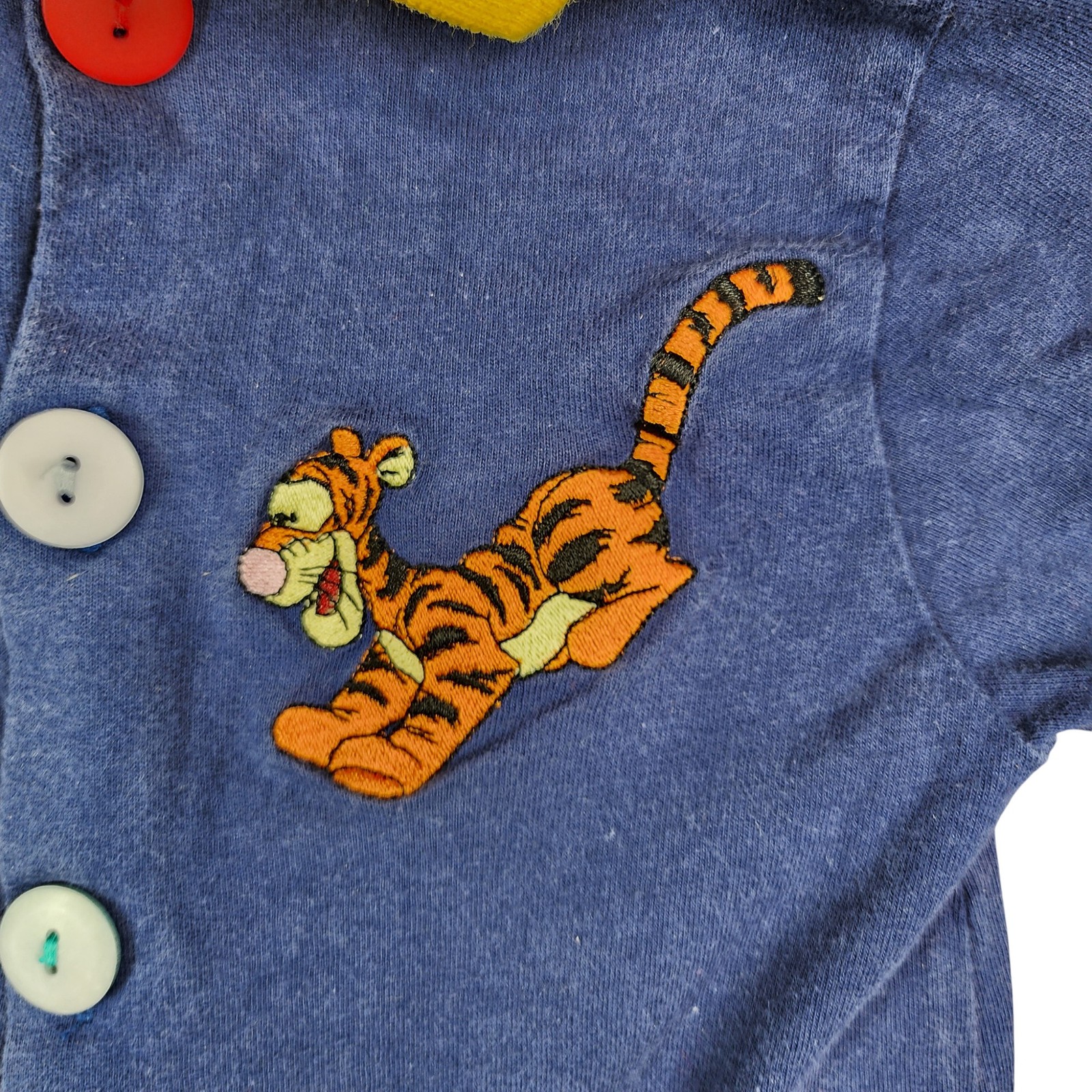 Vintage Pooh Tigger Winnie the Pooh Baby Romper 24M Boys Button Playsuit 90s