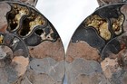 Large Ammonite Pair Crystals 110myo Dinosaur age FOSSIL XXL 176mm 7.0" 9545ee — photo 2