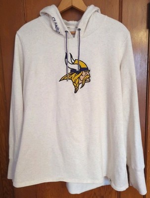 Minnesota VIkings Hoodie Women s Size XL Cream/White