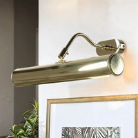 Wandlampe Messing Massiv B: 40 Cm Schwenkbar Jugendstil E14 Bilderleuchte