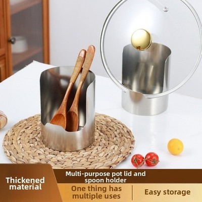 Heat-Resistant Stainless Steel Spoon Holder  Kitchen Gadgets