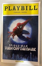 Spider-Man: Turn Off The Dark Original Broadway Preview Playbill Geek Chorus ++