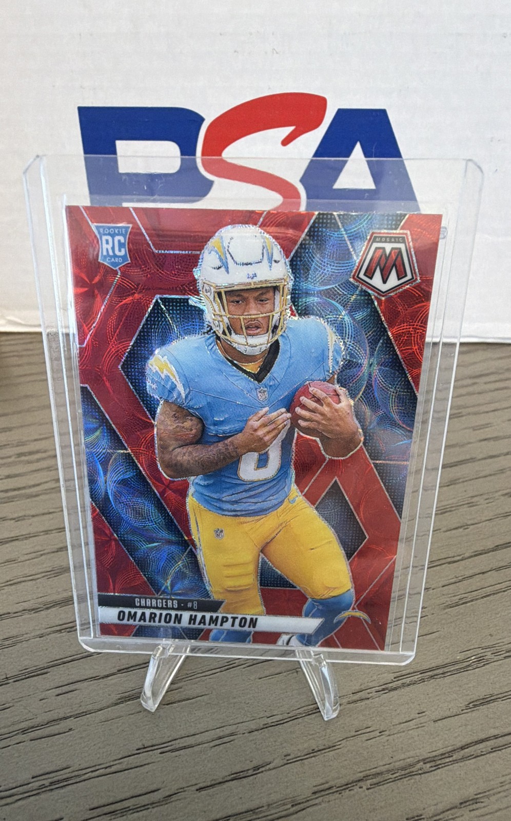 2025 Panini Mosaic - Rookies Omarion Hampton #335 Red Scope Prizm (RC)
