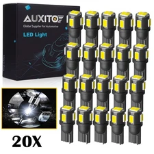 20pcs White T10 194 LED 168 Bulbs Instrument Gauge Cluster Dash Light For Honda