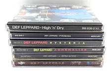Def Leppard CD Lot High Dry Pyromania Hysteria Adrenalize Retro Active Slang