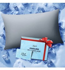 Ice Cooling Pillowcase for Hot Sleepers Light Gray Standard Invisible Zipper New