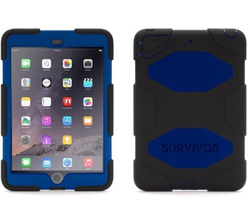 Griffin Technology Black/Blue Survivor All-Terrain Case + Stand for iPad Mini - Picture 1 of 3