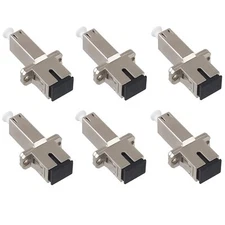 6 Pack SC Female to LC Female Fiber Optic Adapter Connector Hybrid Sim-plex M...