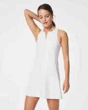 SPANX WOMEN'S Get Moving Zip Front Dress XS SMALL MEDIUM WHITE NEW NW