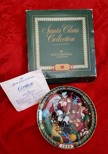 Bing & Grondahl 1989 Santas Workshop ~1st Edition Plate ~Santa Claus Collection - 第 1/3 張圖片