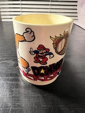 Vintage Nintendo Donkey Kong Arcade Mario Game Plastic Kids Cup Mug Deka 1982