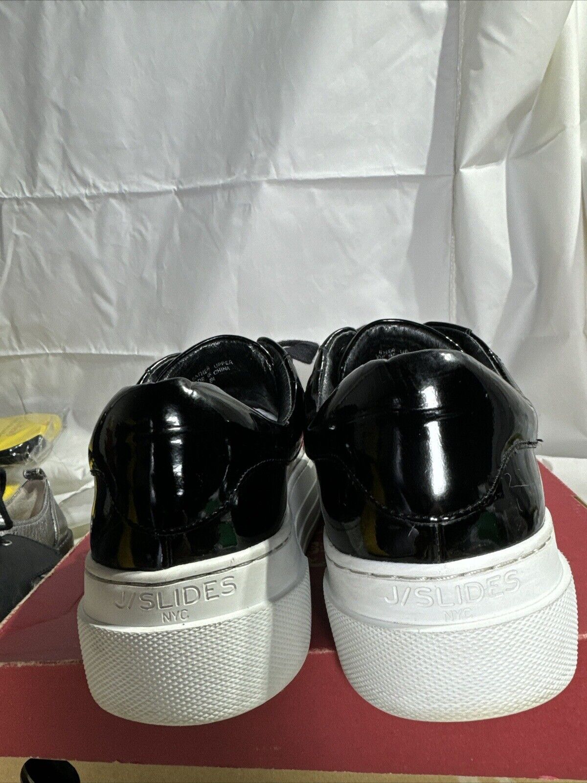 J Slides Black Patent Leather Sneakers 8 Women’s - image 14