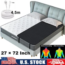 Grounding Mat Conductive Carbon Pad for Sleep with 15Ft Grounding Cord 27" x 72"