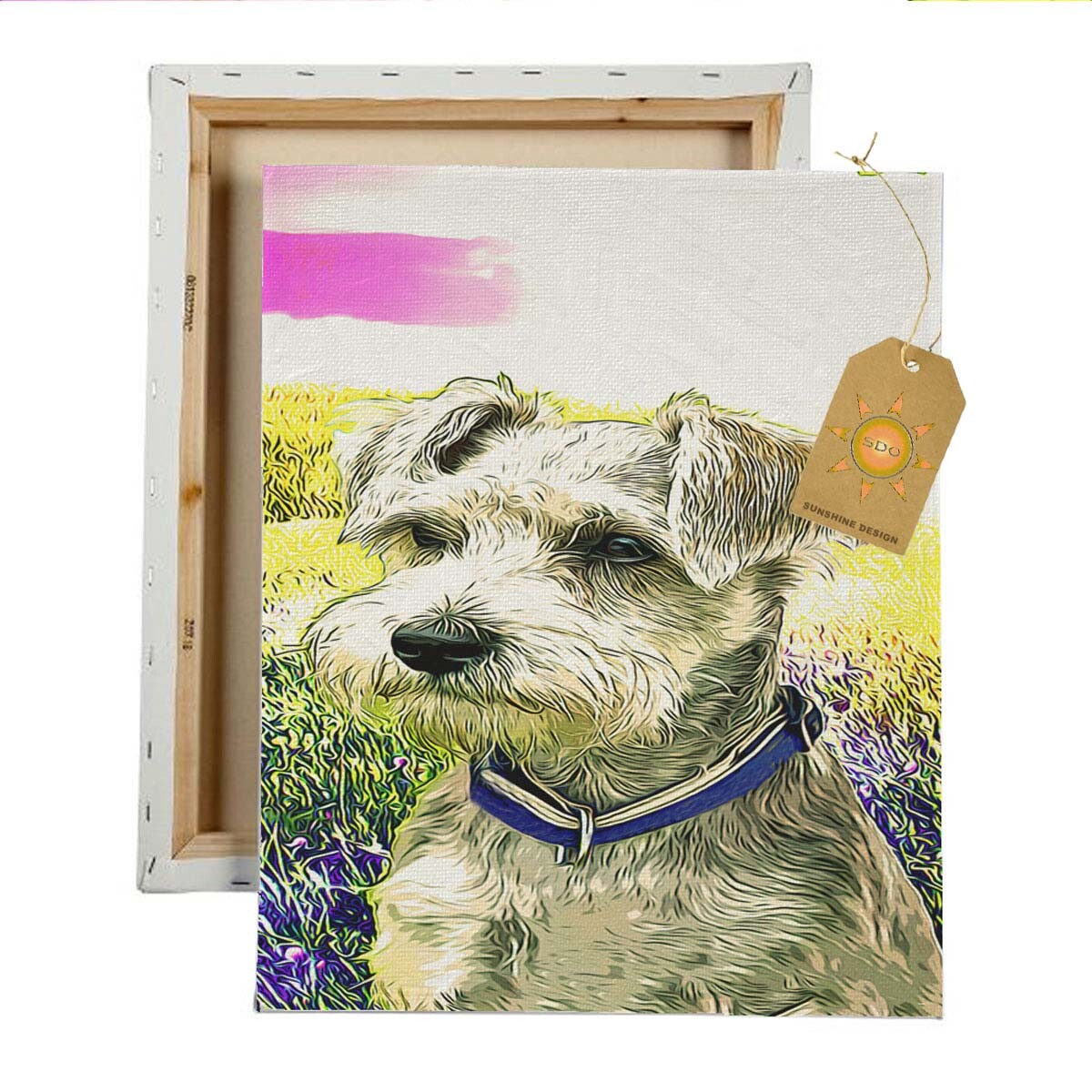schnauzer canvas art