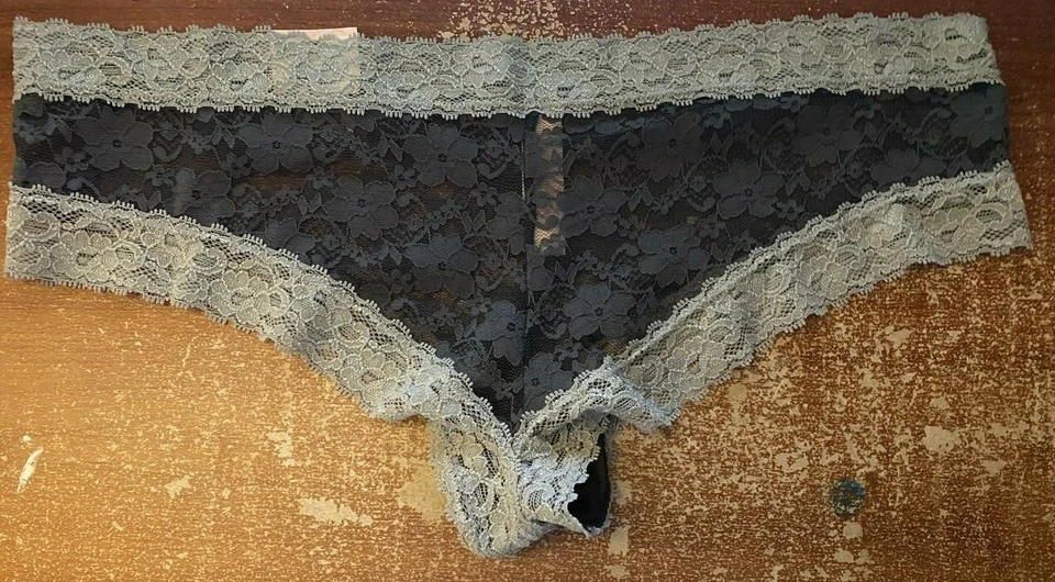 ¡NUEVO! BONITA BRAGUITA MUJER CANDIE'S ENCAJE GRIS GRIS DESCARADA, TALLA XL EXTRA GRANDE Foto 2 de 2