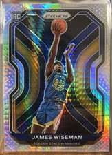 2020-21 Prizm SP James Wiseman Hyper Silver Card #268 Warriors