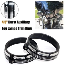 4.5'' Burst Auxiliary Light Trim Ring For Harley Electra Street Glide Road King