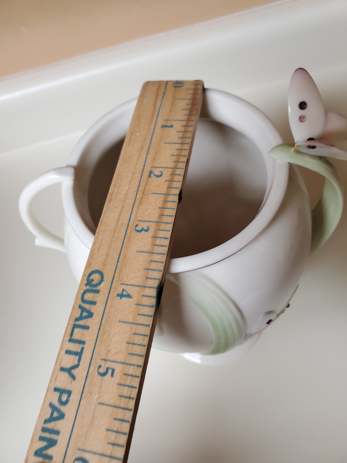 2001 Lenox Jeweled Butterfly Vase HandCrafted w/ Gold Trim & Crystals