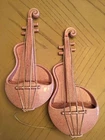 Vintage RED WING POTTERY VIOLIN Shape Wall Decor SIGNED