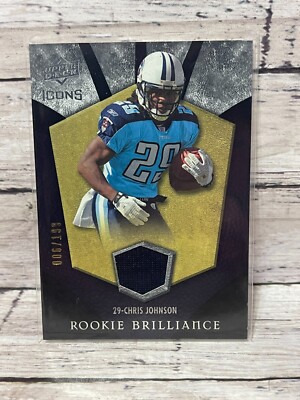 2008 Upper Deck Icons Rookie Brilliance Jersey Silver #RB5 Chris Johnson
