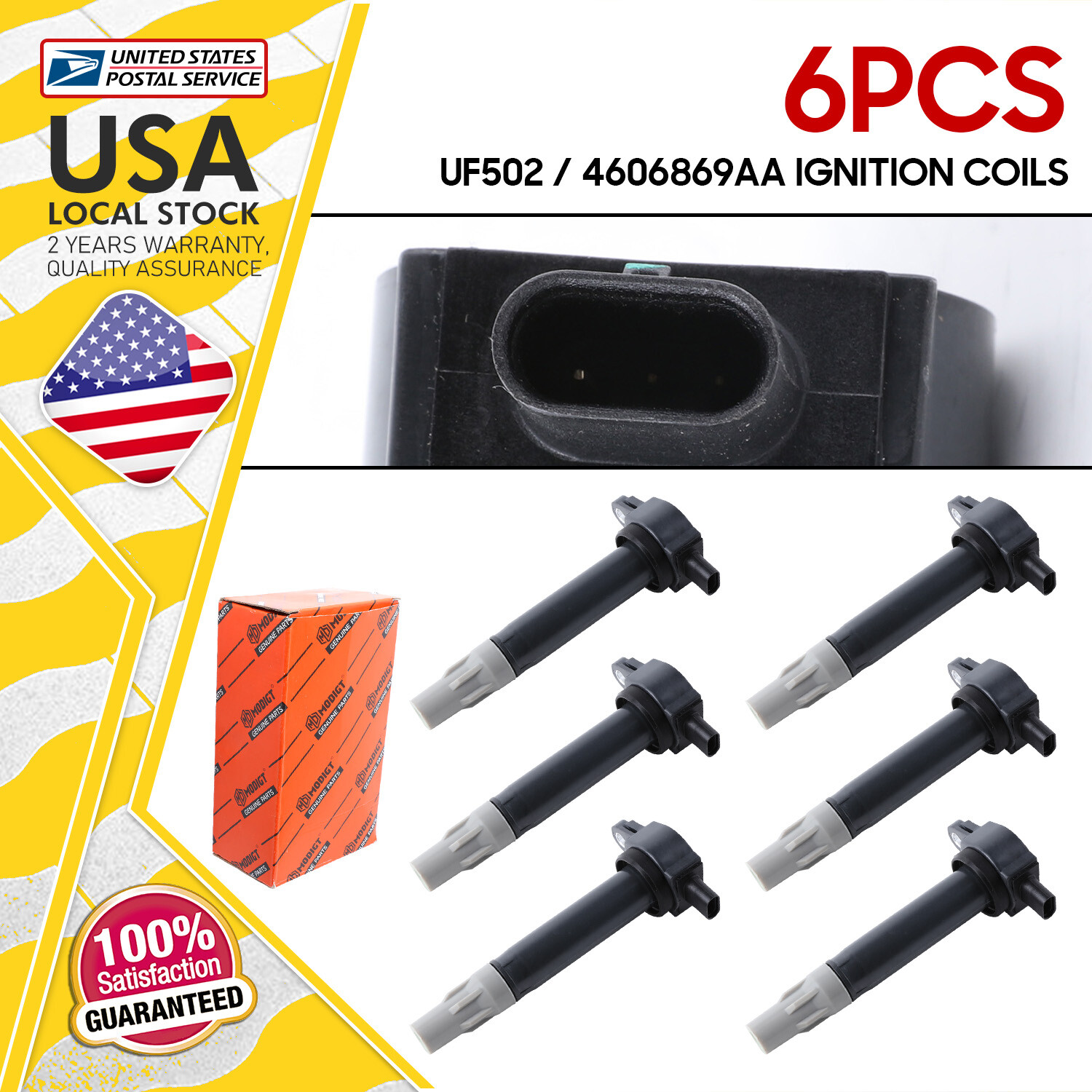 High Performance Ignition Coils UF502 4606869AA for 2009-10 Dodge Journey 6-Pack