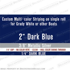 Fits Grady White Custom Striping - Dark Blue