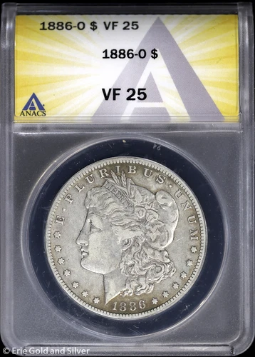 1886-O $1 Morgan Silver Dollar ANACS VF 25