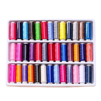 Polyester Thread Assorted Color Spool Spun Sewing Supplies Quilting 39 Pcs Set