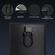 300W 600W 1800W Watt Solar Panel 12V High Efficiency N-Type 18BB Black Home RV