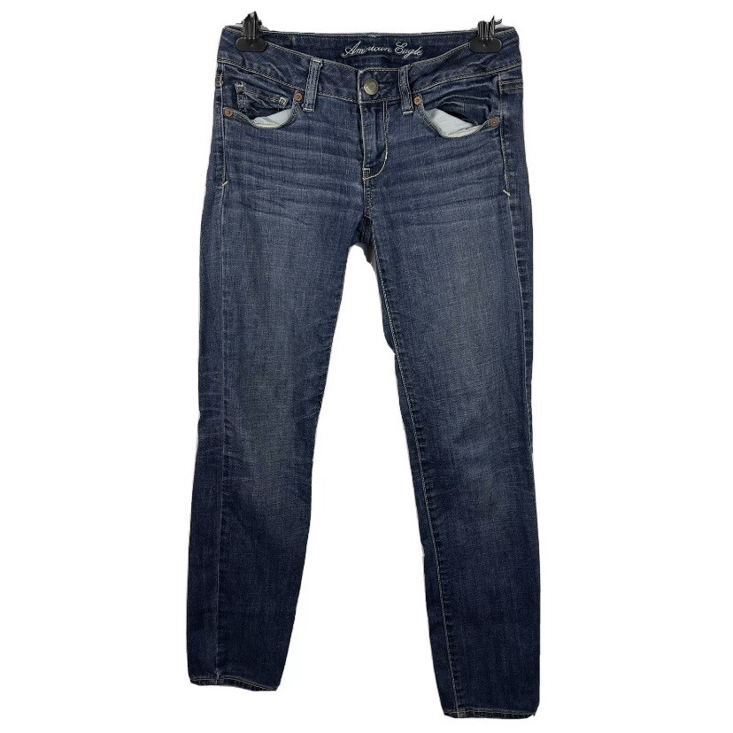 Jean Skinny American Eagle Stretch Foncé - Taille 2 Regular, Longueur 29.5", Neuf Sans étiquette