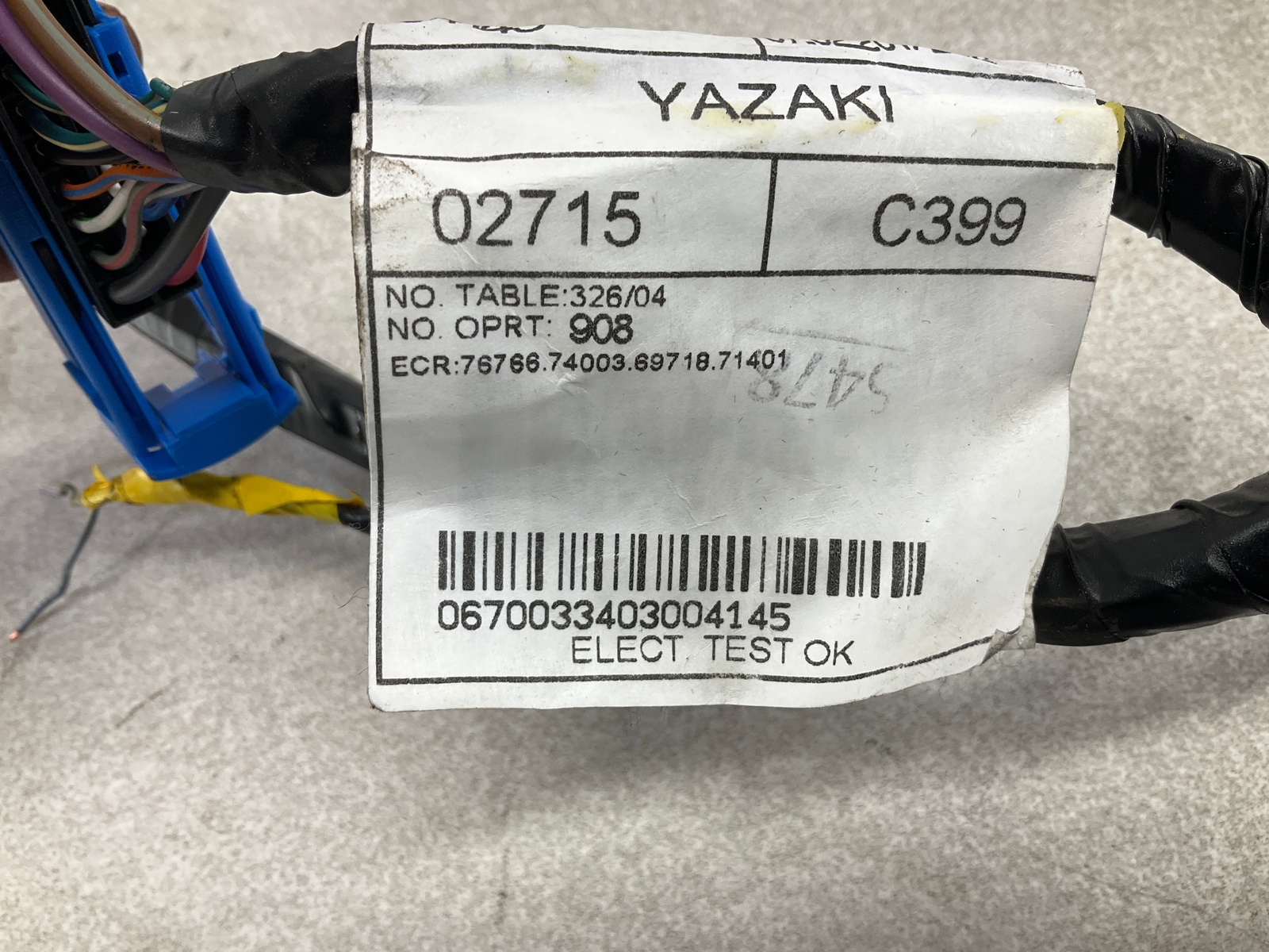 17-20 MASERATI Levante Front Right Passenger Door Wiring Harness CM